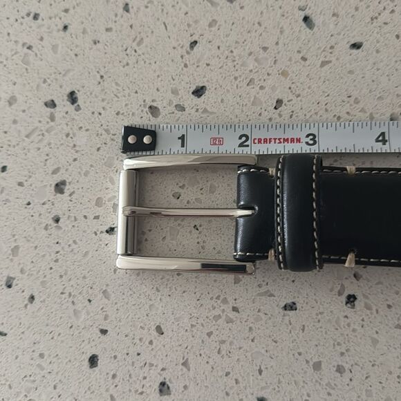 Daniel Cremieux Signature Men's Size 38 Brown Italian Leather Belt Solid Brass - Picture 9 of 12